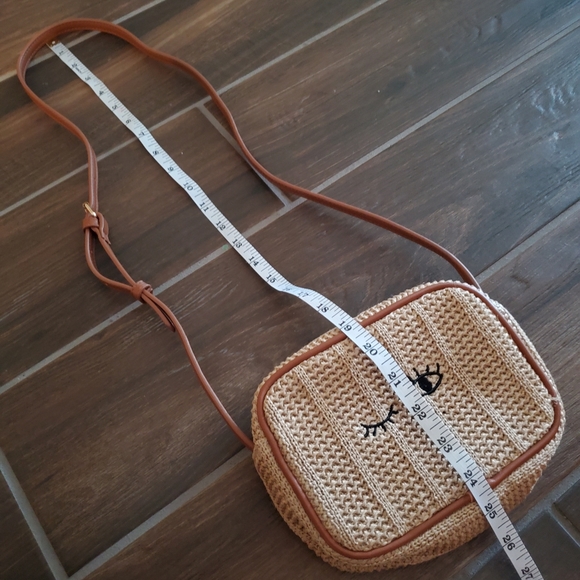 NWOT Raffia Straw Crossbody Bag Purse - Picture 5 of 8